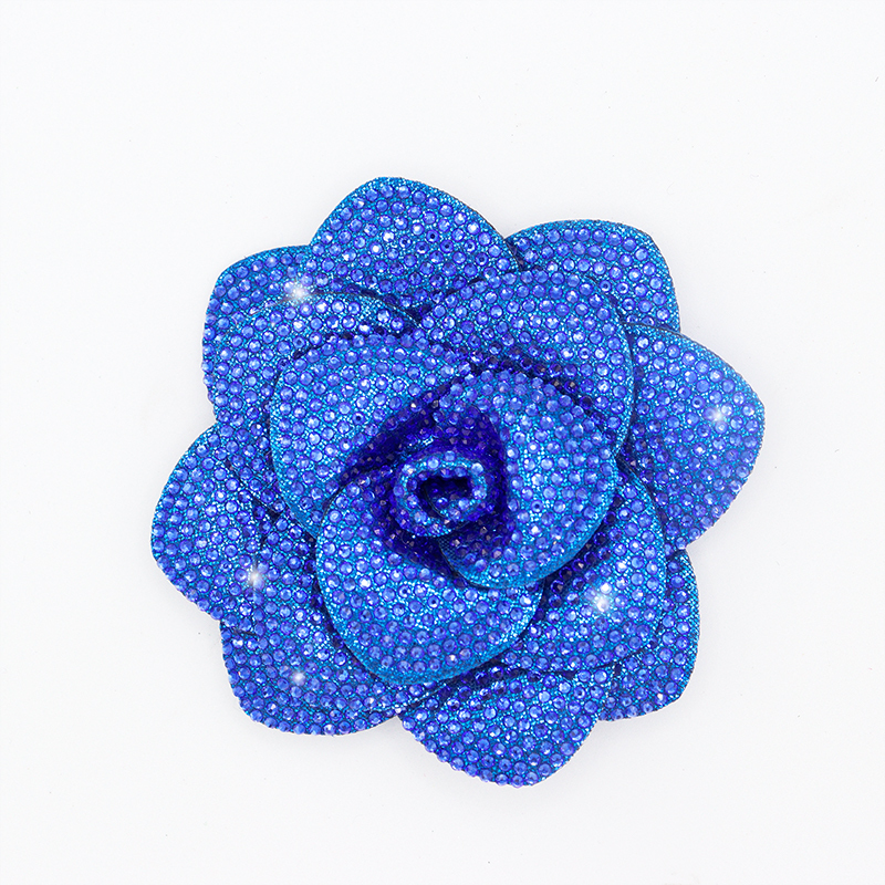 8.5cm Bling Rose Flower Crystal Patch Appliques for Clothing Decor Exporter