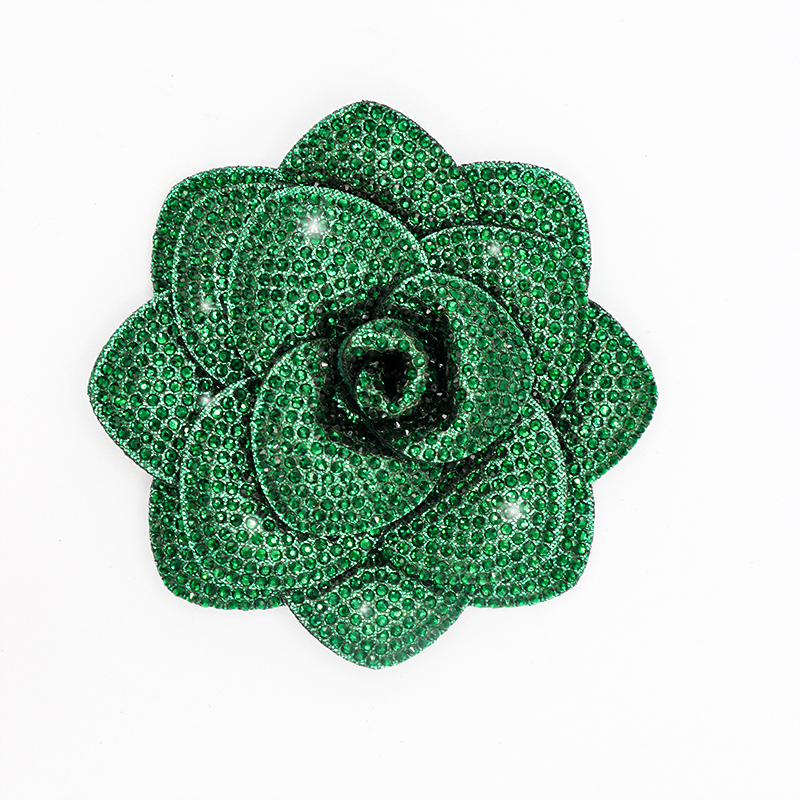 8.5cm Bling Rose Flower Crystal Patch Appliques for Clothing Decor Exporter