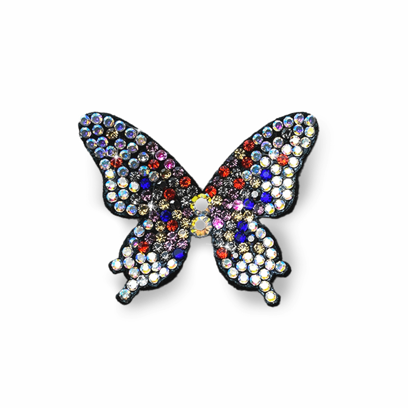 3D Small Butterfly Rhinestone Applique Patches for Clothes Supplier