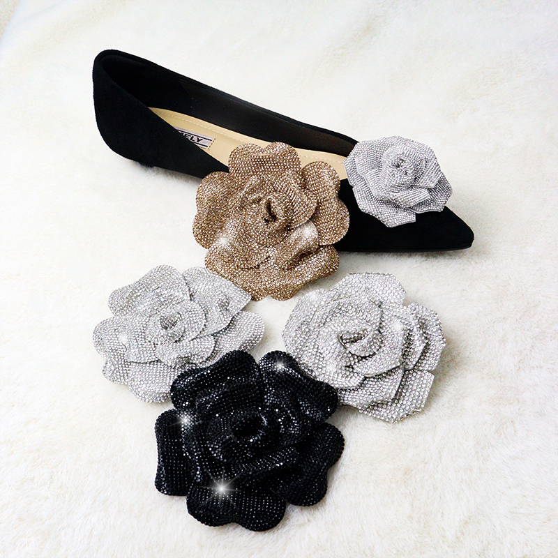 12cm 3D Flower Shape Crystal Patches Supplier