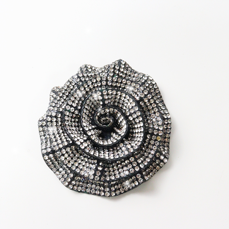 Colorful 3D Rose Floral Iron On Patches with Diamond Custom