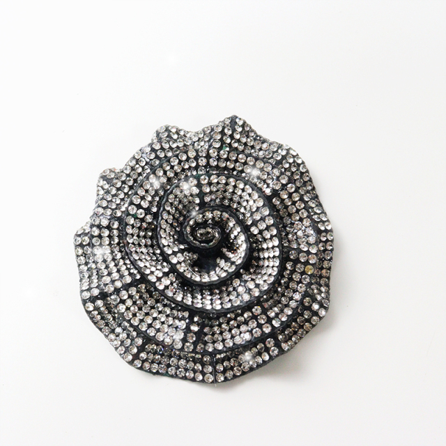 Colorful 3D Rose Floral Iron On Patches with Diamond Custom