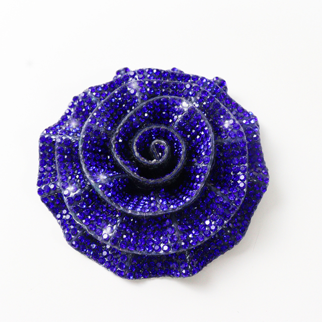 Colorful 3D Rose Floral Iron On Patches with Diamond Custom