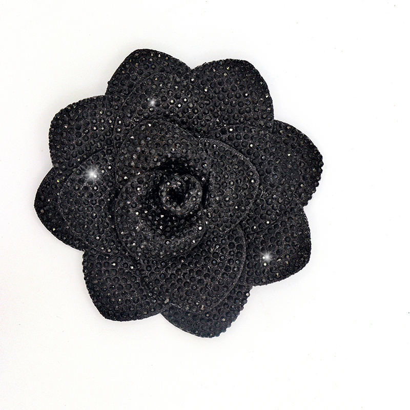 8.5cm Bling Rose Flower Crystal Patch Appliques for Clothing Decor Exporter