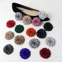 Colorful 3D Rose Floral Iron On Patches with Diamond Custom