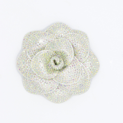 8.5cm Bling Rose Flower Crystal Patch Appliques for Clothing Decor Exporter