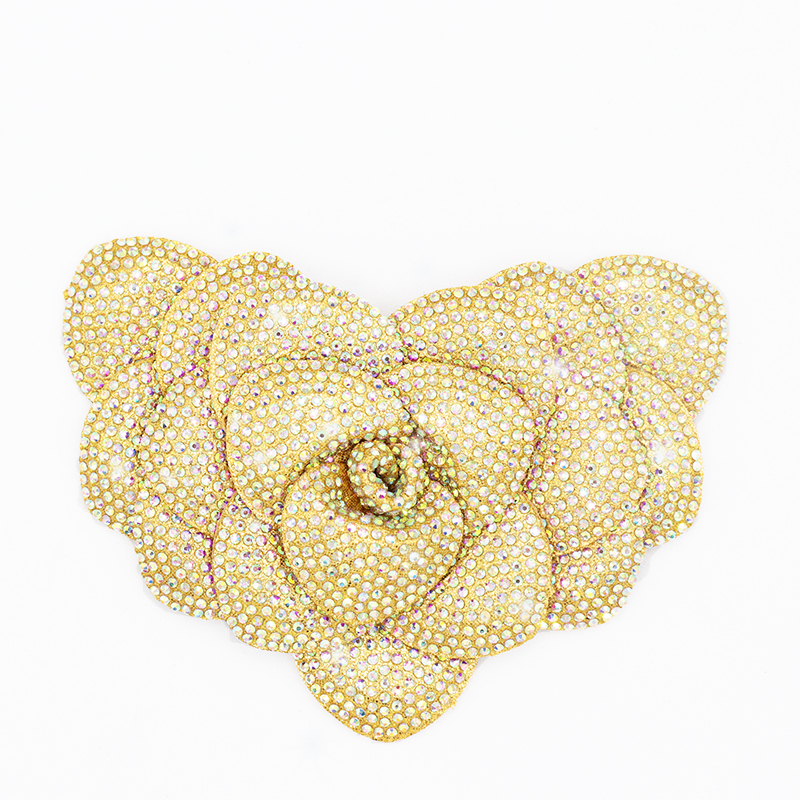 Bling Heart Shaped Rhinestone Patch for Garment Decor Wholesale