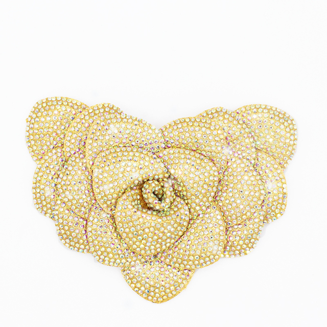 Bling Heart Shaped Rhinestone Patch for Garment Decor Wholesale