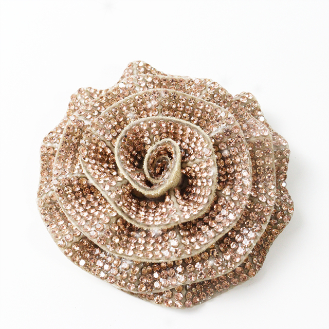 Colorful 3D Rose Floral Iron On Patches with Diamond Custom