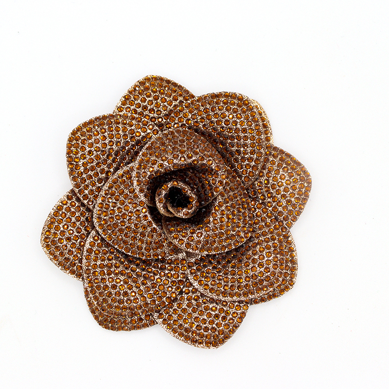8.5cm Bling Rose Flower Crystal Patch Appliques for Clothing Decor Exporter