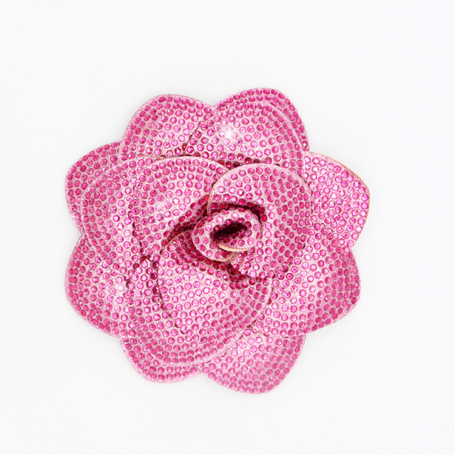 8.5cm Bling Rose Flower Crystal Patch Appliques for Clothing Decor Exporter