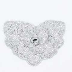 Bling Heart Shaped Rhinestone Patch for Garment Decor Wholesale