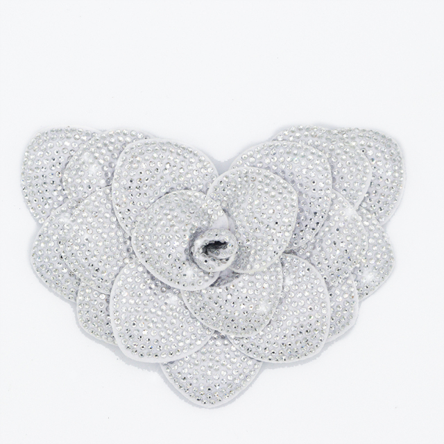 Bling Heart Shaped Rhinestone Patch for Garment Decor Wholesale