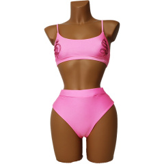Elastic Crystal Exotic Dancer Bikini Clothes Sets Supplier