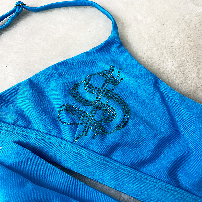 Elastic Crystal Exotic Dancer Bikini Clothes Sets Supplier