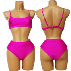 Elastic Crystal Exotic Dancer Bikini Clothes Sets Supplier