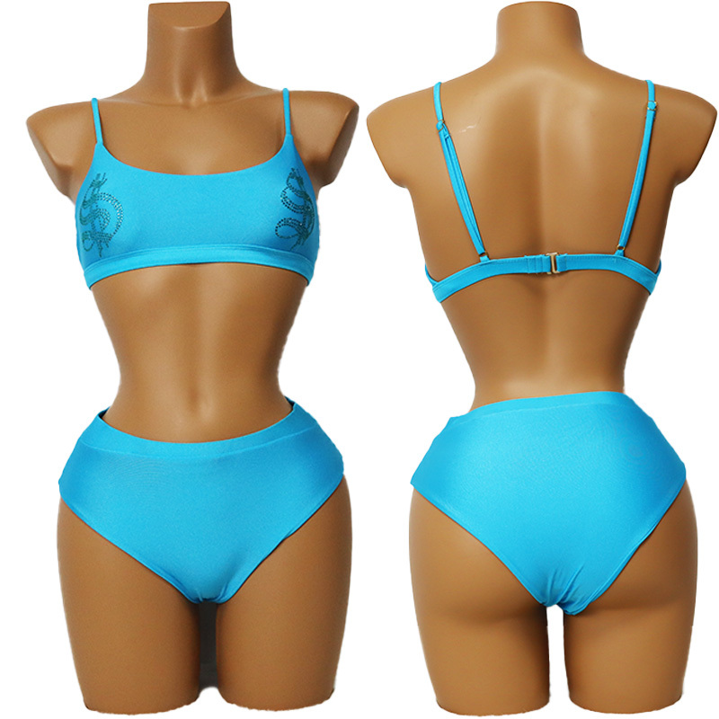 Elastic Crystal Exotic Dancer Bikini Clothes Sets Supplier