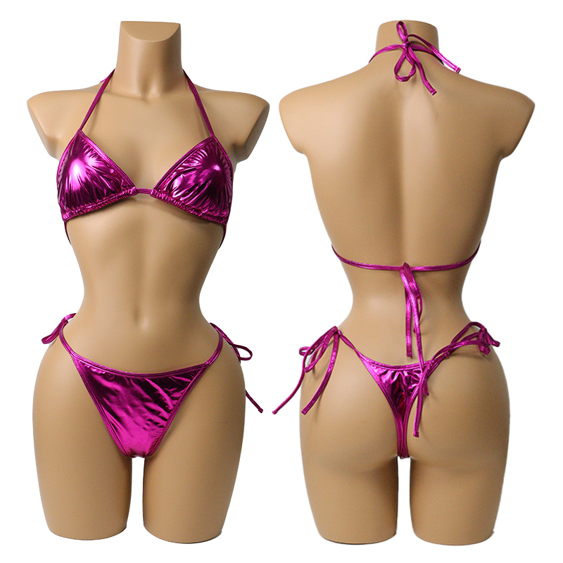 Shinny Metallic Bathing Suit for Pole Stripper Dance Wear Wholesale