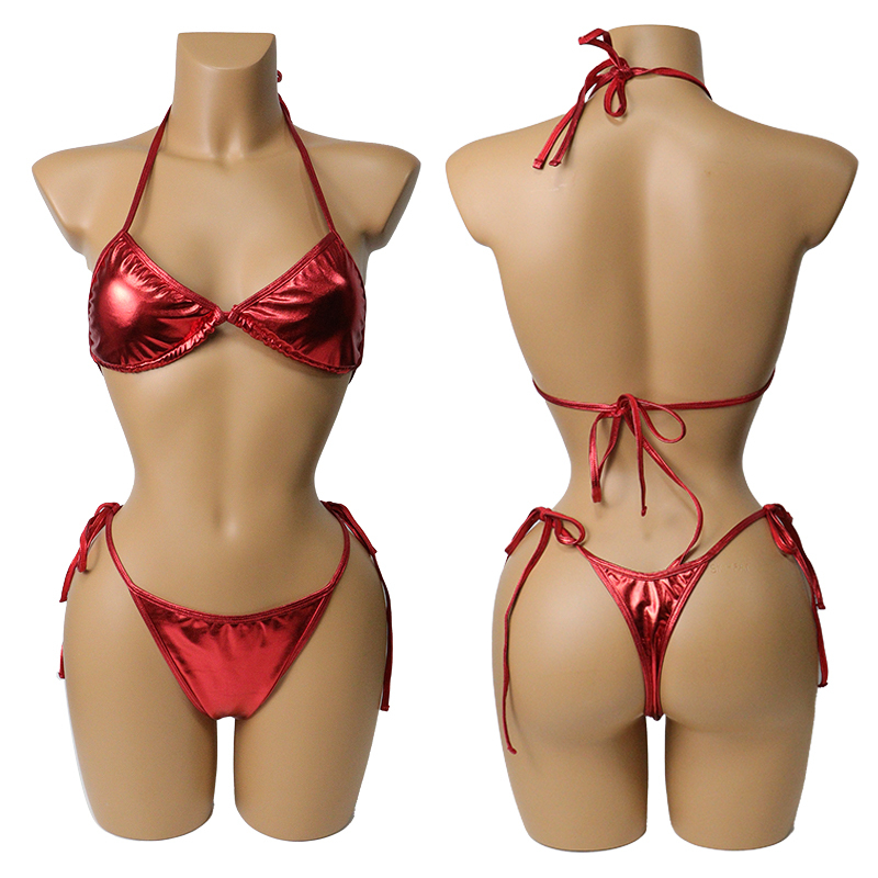 Shinny Metallic Bathing Suit for Pole Stripper Dance Wear Wholesale
