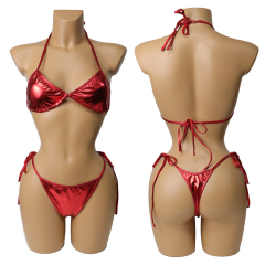 Shinny Metallic Bathing Suit for Pole Stripper Dance Wear Wholesale