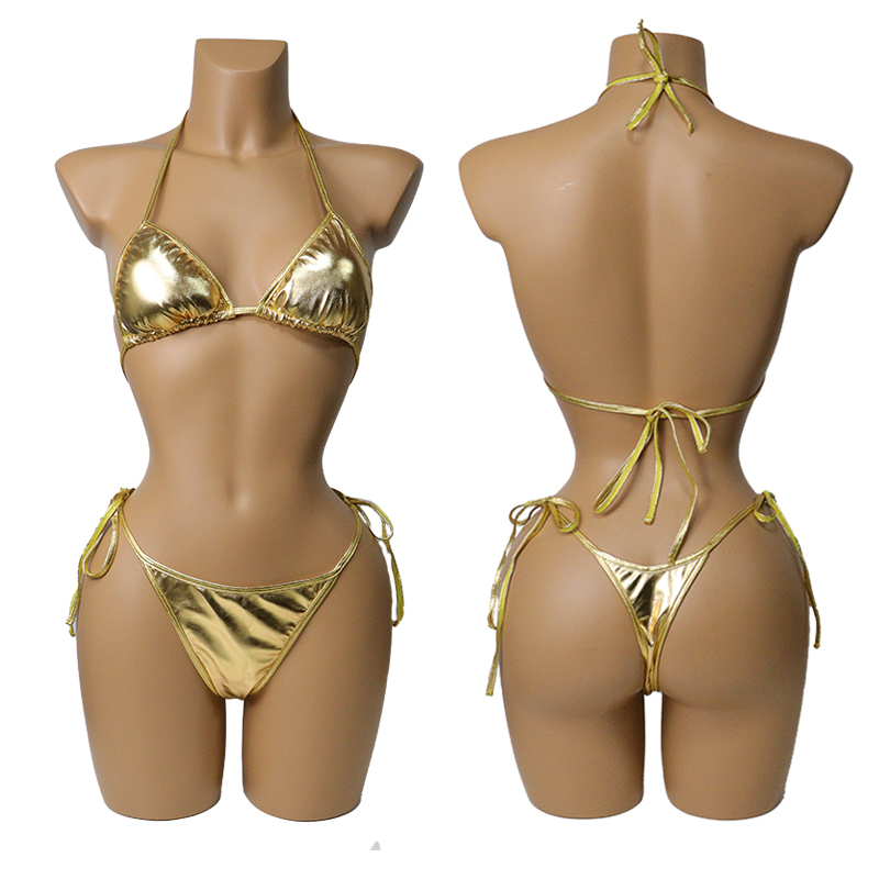 Shinny Metallic Bathing Suit for Pole Stripper Dance Wear Wholesale