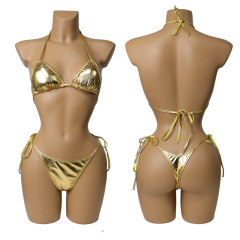 Shinny Metallic Bathing Suit for Pole Stripper Dance Wear Wholesale