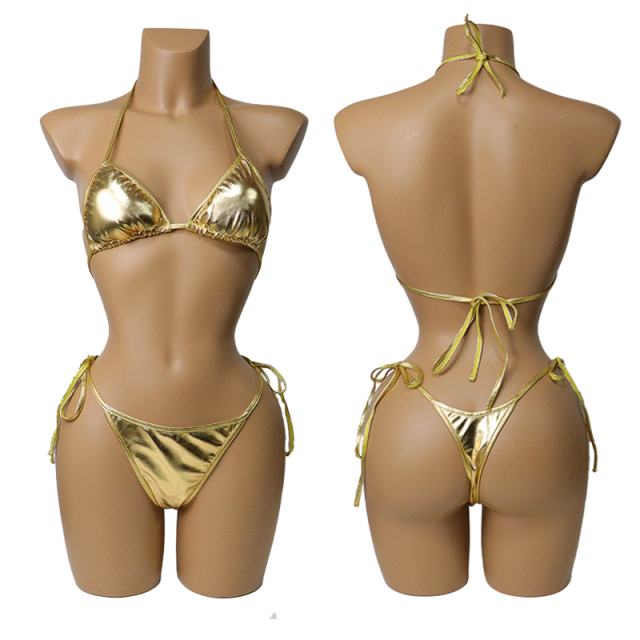 Shinny Metallic Bathing Suit for Pole Stripper Dance Wear Wholesale