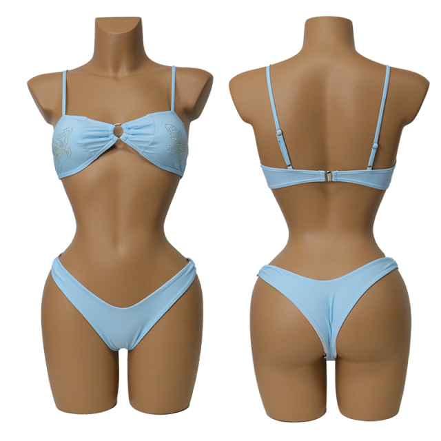 Blink Hotfix Crystal Butterfly Bikini Pole Dance Clothes Factory