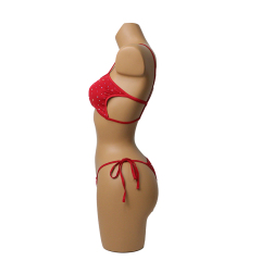 Sexy Red Rhinestone Pole Dance Costumes Supplier