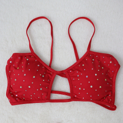 Sexy Red Rhinestone Pole Dance Costumes Supplier
