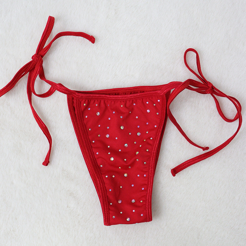 Sexy Red Rhinestone Pole Dance Costumes Supplier