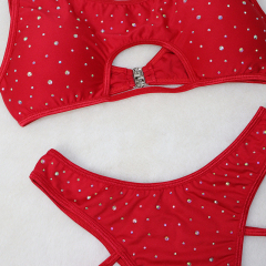 Red Diamond Hollow Out Exotic Dance Apparel Factory