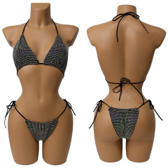 Multi Color Crystal Bikini Exotic Dancer Clothing Wholesale