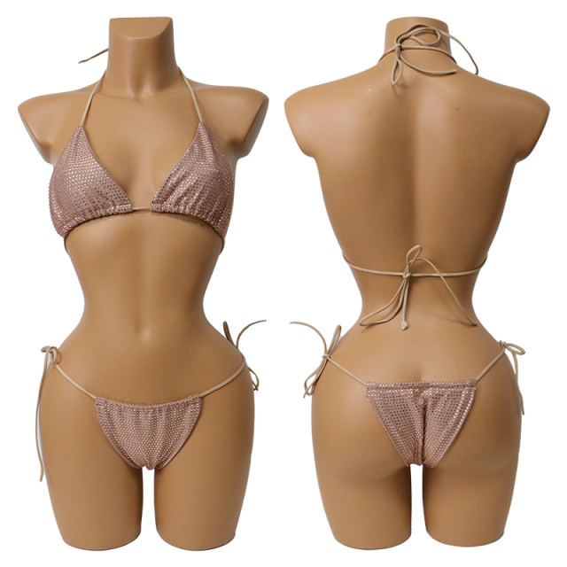 Multi Color Crystal Bikini Exotic Dancer Clothing Wholesale
