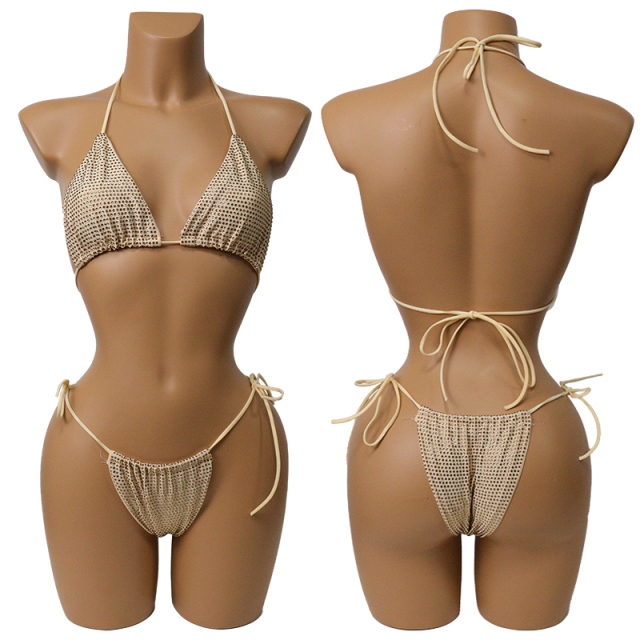 Multi Color Crystal Bikini Exotic Dancer Clothing Wholesale