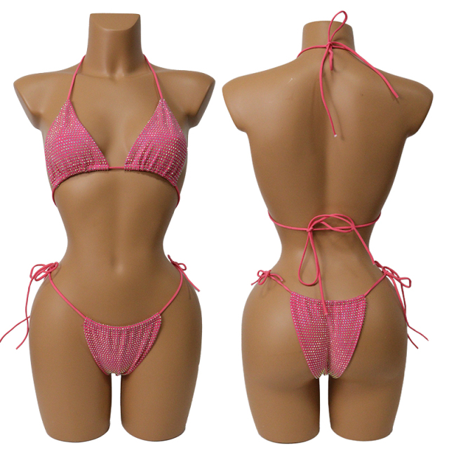 Multi Color Crystal Bikini Exotic Dancer Clothing Wholesale