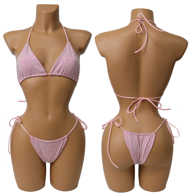 Multi Color Crystal Bikini Exotic Dancer Clothing Wholesale