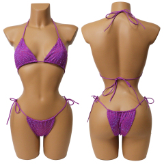 Multi Color Crystal Bikini Exotic Dancer Clothing Wholesale