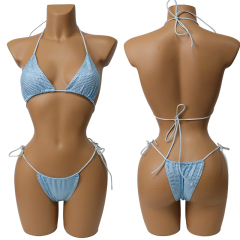 Multi Color Crystal Bikini Exotic Dancer Clothing Wholesale