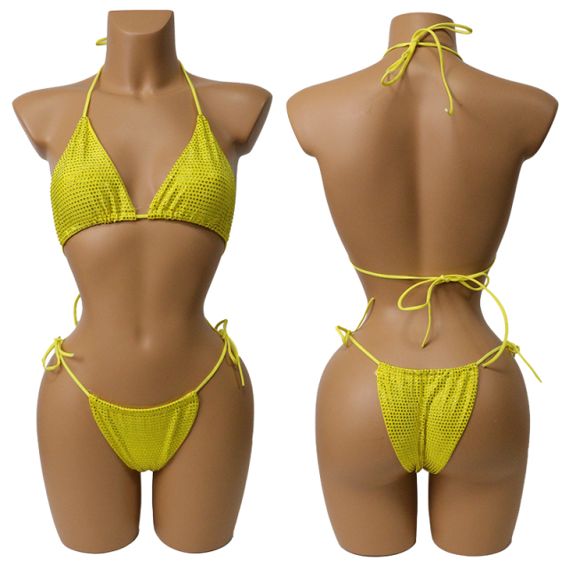 Multi Color Crystal Bikini Exotic Dancer Clothing Wholesale