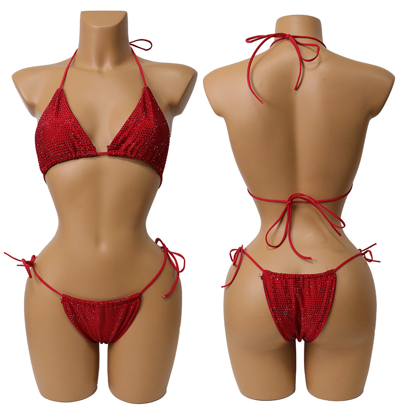 Multi Color Crystal Bikini Exotic Dancer Clothing Wholesale
