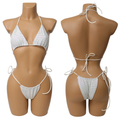 Multi Color Crystal Bikini Exotic Dancer Clothing Wholesale