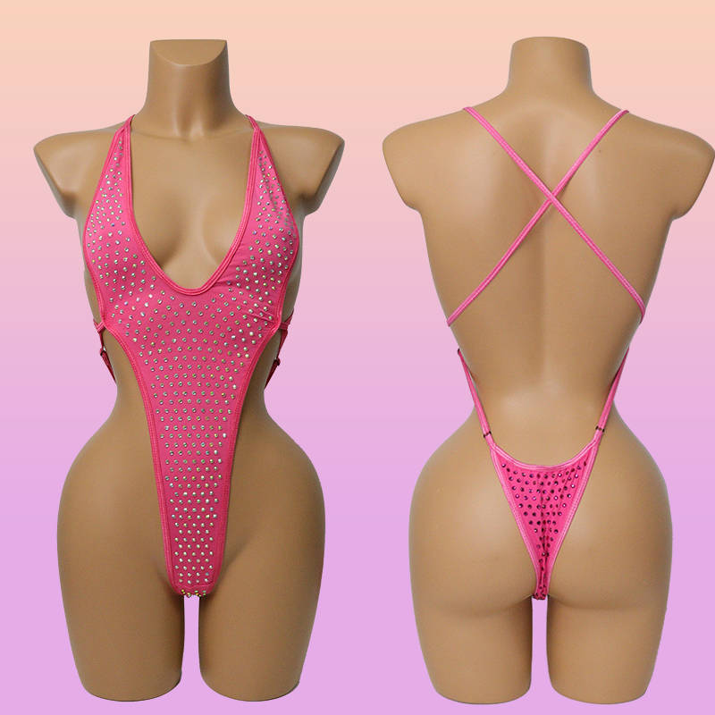 Colorful Sexy Rhinestone Swimsuit for Exotic Stripper Dance Clothes Factory