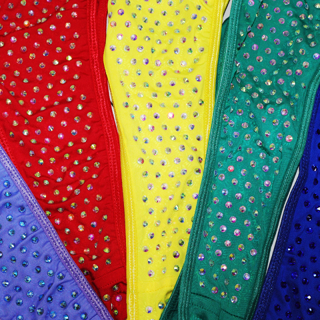 Colorful Sexy Rhinestone Swimsuit for Exotic Stripper Dance Clothes Factory