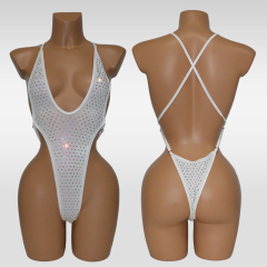 Colorful Sexy Rhinestone Swimsuit for Exotic Stripper Dance Clothes Factory