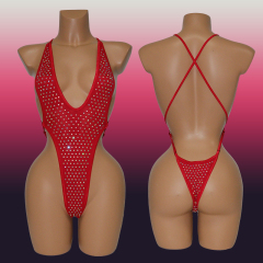 Colorful Sexy Rhinestone Swimsuit for Exotic Stripper Dance Clothes Factory