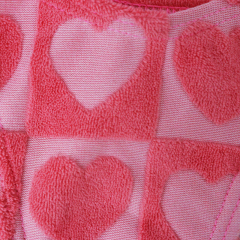 Pink Heart Printed Towelling Bikini Set Exporter