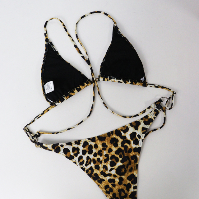 Sexy Animal Print Backless Swimsuit Supplier