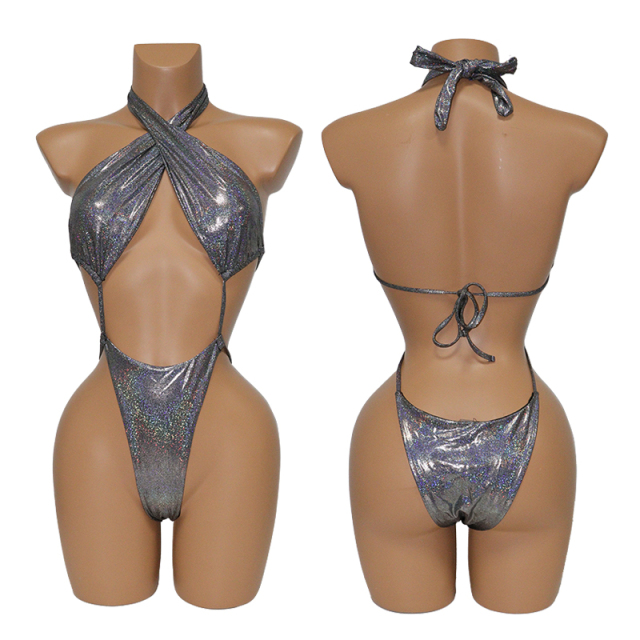 Bling Bling Black Diamond Swimsuit Stripper Club Wear Exporter