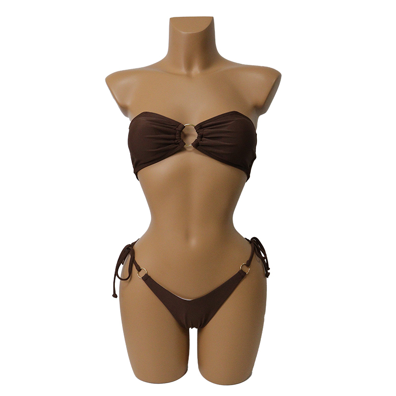 Brown Two Pieces Micro Tube Bikini Manufacturer